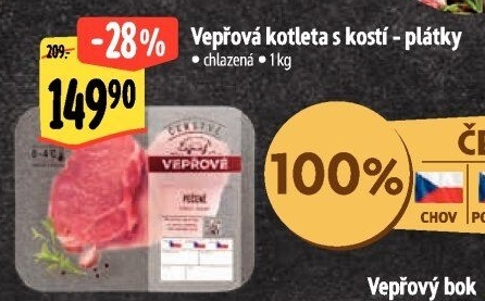 Kotleta vepřová s kostí Albert