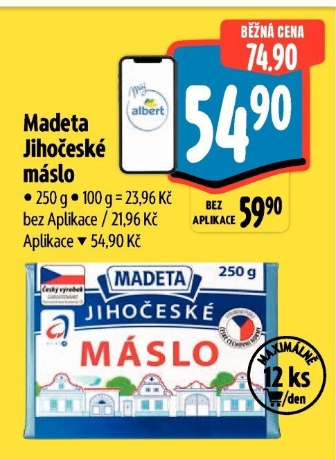 Máslo Jihočeské Madeta