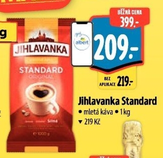 Mletá káva Standard Jihlavanka