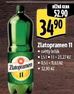 Pivo světlý ležák 11° Zlatopramen
