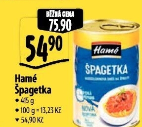 Špagetka Hamé - konzerva
