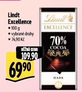 Čokoláda Excellence Lindt