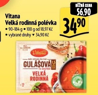 Instantní polévka Velká rodinná Vitana