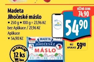 Máslo Jihočeské Madeta