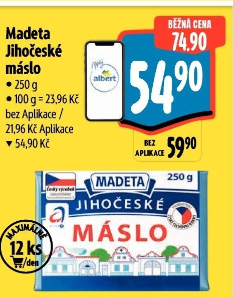 Máslo Jihočeské Madeta