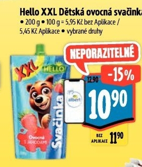 Ovocná kapsička Svačinka Hello