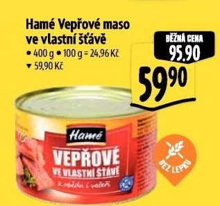Vepřové maso ve vlastní šťávě Hamé