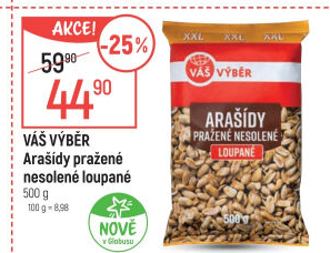 Arašídy pražené Váš Výběr