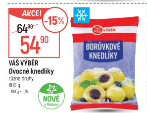 Knedlíky ovocné mražené Váš Výběr