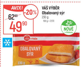 Obalovaný sýr mražený Váš Výběr