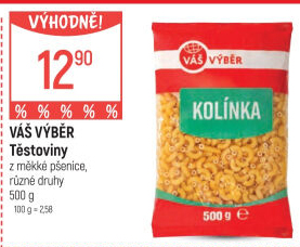 Těstoviny Váš Výběr