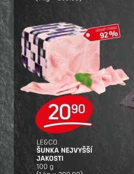 Šunka nejvyšší jakosti LE&