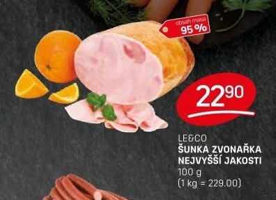 Šunka Zvonařka nejvyšší jakosti LE&
