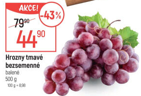 Hrozny tmavé bezsemenné