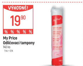 Odličovací tampony My Price