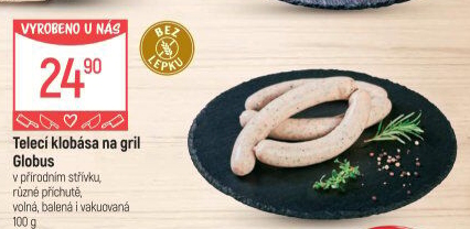 Telecí klobása na gril Globus