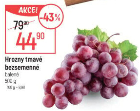 Hrozny tmavé bezsemenné