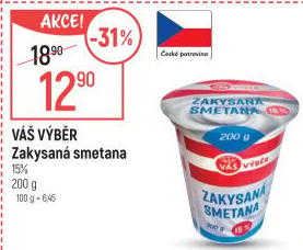 Zakysaná smetana 15% Váš Výběr
