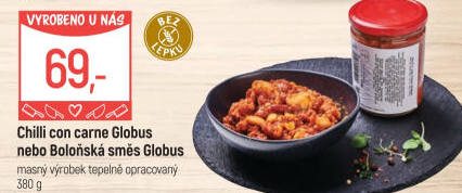 Chilli con carne ve skle Globus
