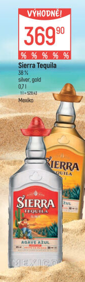 Tequila stříbrná Sierra