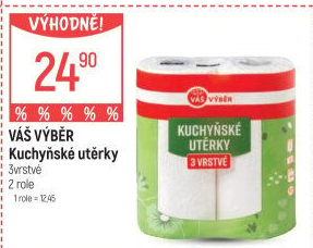 Utěrky kuchyňské 3vrstvé Váš Výběr