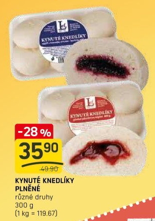 Kynuté knedlíky ovocné Lef