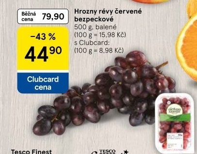 Hrozny červené bezsemenné The Grower'