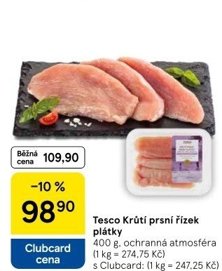 Krůtí prsní řízky Tesco