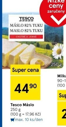 Máslo Tesco