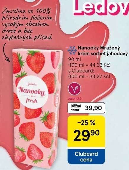 Mražený krém Nanooky Fresh