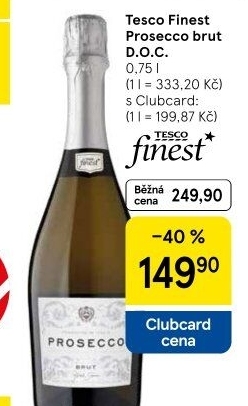 Prosecco brut DOC Tesco finest
