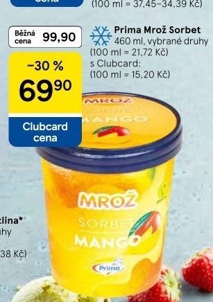 Sorbet v kelímku Mrož Prima