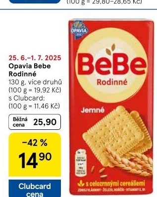 Sušenky Rodinné BeBe Opavia