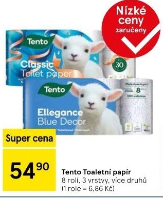 Toaletní papír 3vrstvý Tento