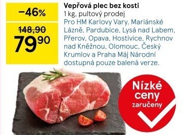 Vepřová plec bez kosti
