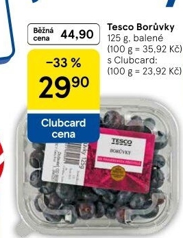 Borůvky Tesco