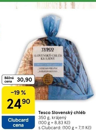 Chléb slovenský Tesco
