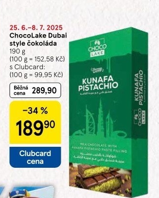 Dubaiská čokoláda Choco Lake