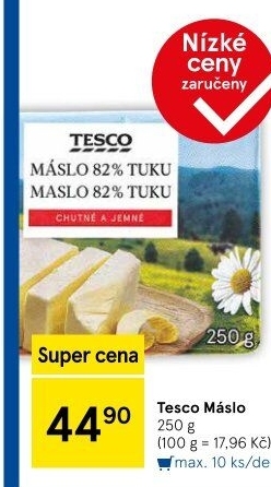 Máslo Tesco