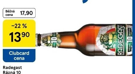 Pivo světlé výčepní Rázná 10° Radegast