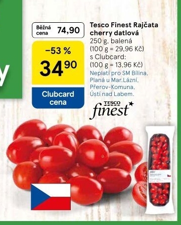 Rajčata cherry Tesco Finest