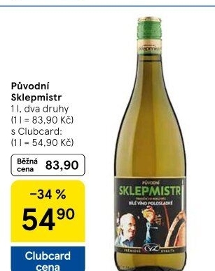 Víno Původní Sklepmistr ČVZ