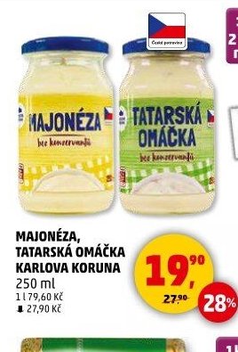 MAJONÉZA, TATARSKÁ OMÁČKA KARLOVA KORUNA