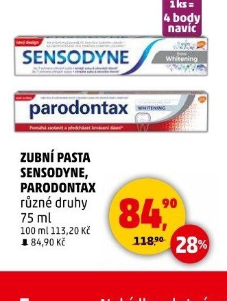 ZUBNÍ PASTA SENSODYNE, PARODONTAX