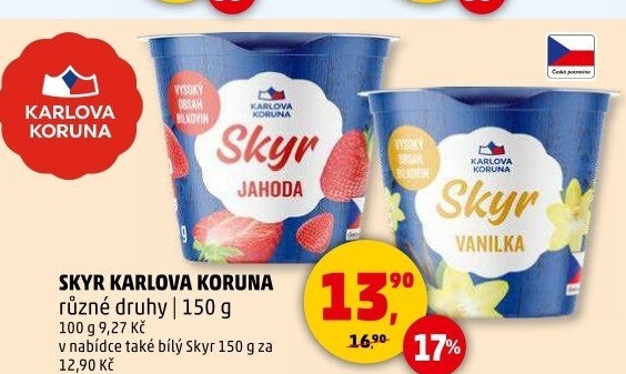 Dezert zakysaný bílý Skyr Karlova Koruna