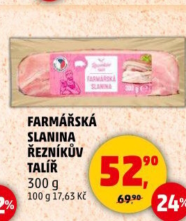 Farmářská slanina Řezníkův talíř