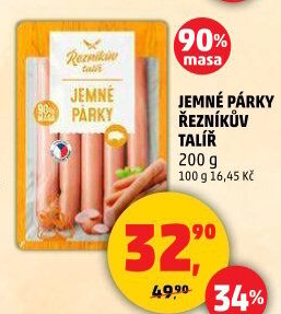 Párky jemné Řezníkův talíř