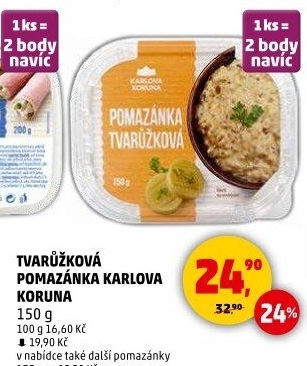 Pomazánky Karlova Koruna