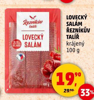 Salám lovecký Řezníkův talíř