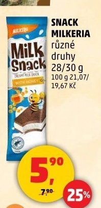 Snack mléčný Milkeria